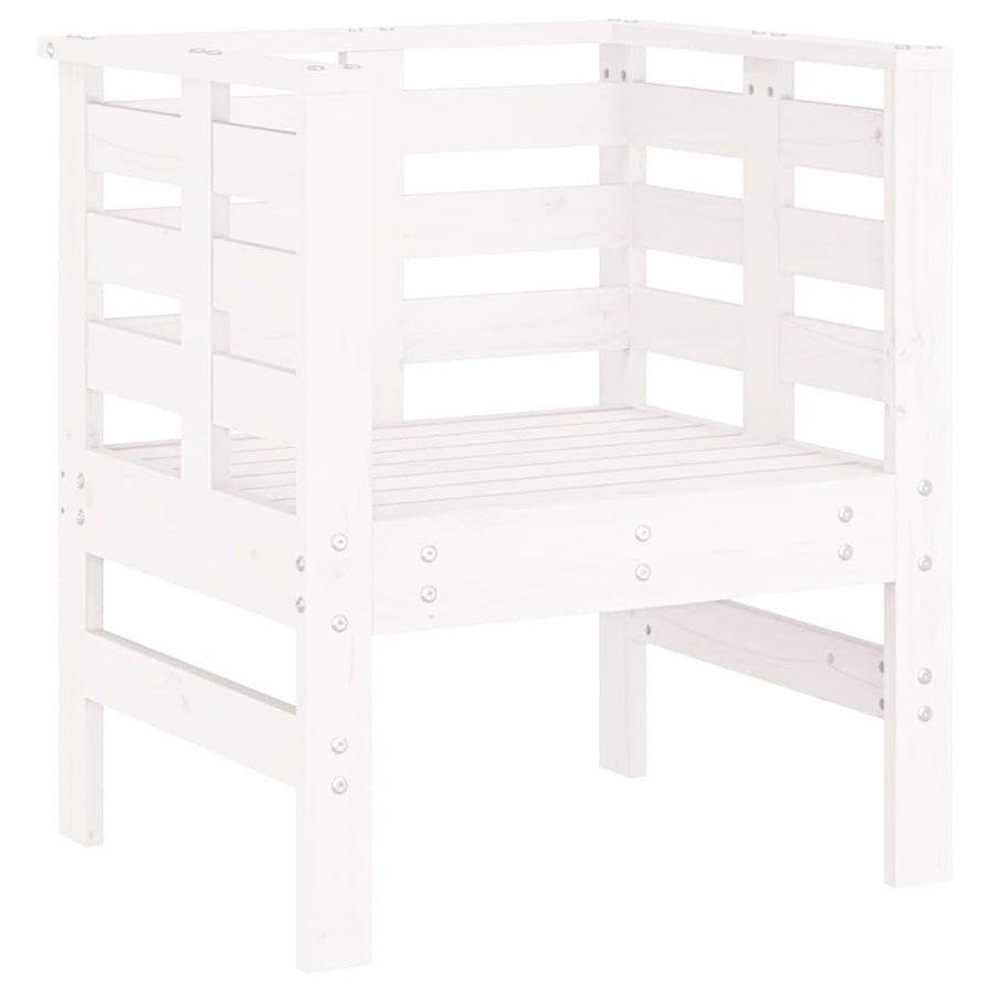 Tuinstoelen 61,5X53X71 Cm Massief Grenenhout Wit Wit grenenhout