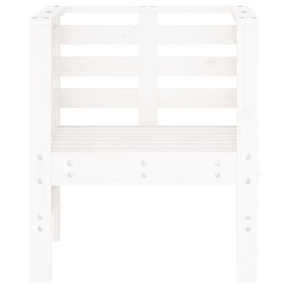 Tuinstoelen 61,5X53X71 Cm Massief Grenenhout Wit Wit grenenhout