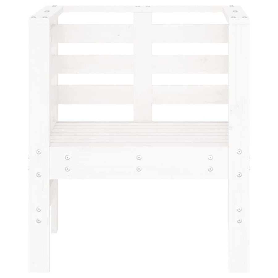 Tuinstoelen 61,5X53X71 Cm Massief Grenenhout Wit Wit grenenhout