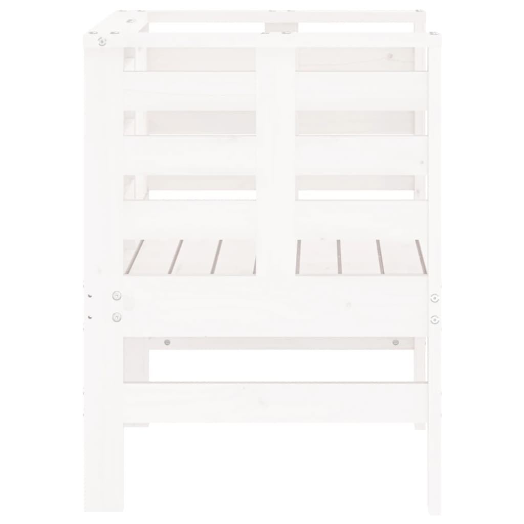 Tuinstoelen 61,5X53X71 Cm Massief Grenenhout Wit Wit grenenhout