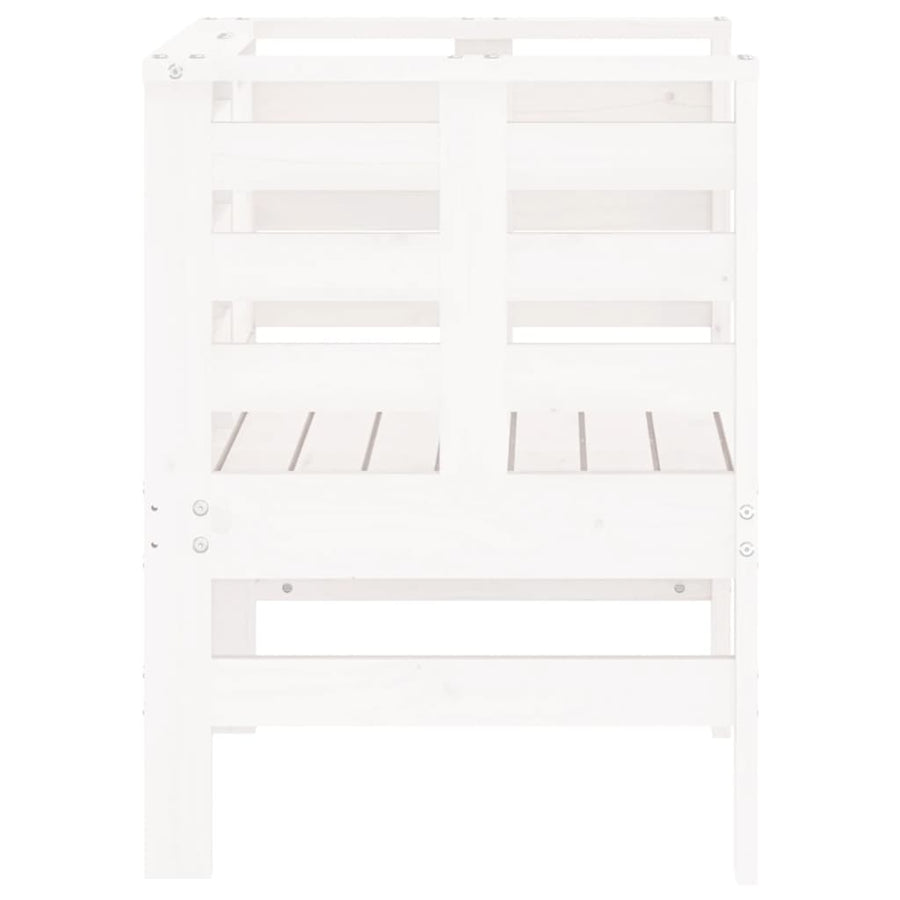 Tuinstoelen 61,5X53X71 Cm Massief Grenenhout Wit Wit grenenhout
