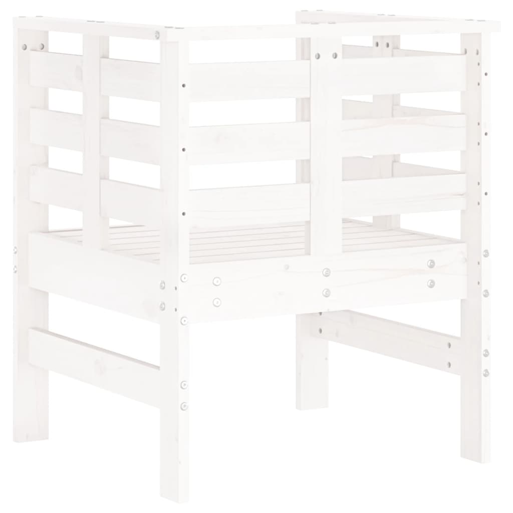 Tuinstoelen 61,5X53X71 Cm Massief Grenenhout Wit Wit grenenhout