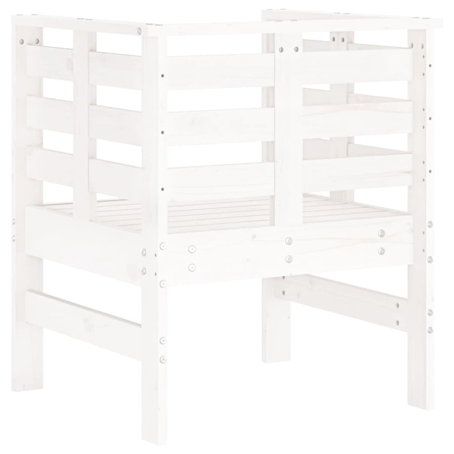 Tuinstoelen 61,5X53X71 Cm Massief Grenenhout Wit Wit grenenhout