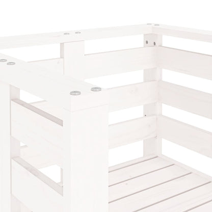 Tuinstoelen 61,5X53X71 Cm Massief Grenenhout Wit Wit grenenhout