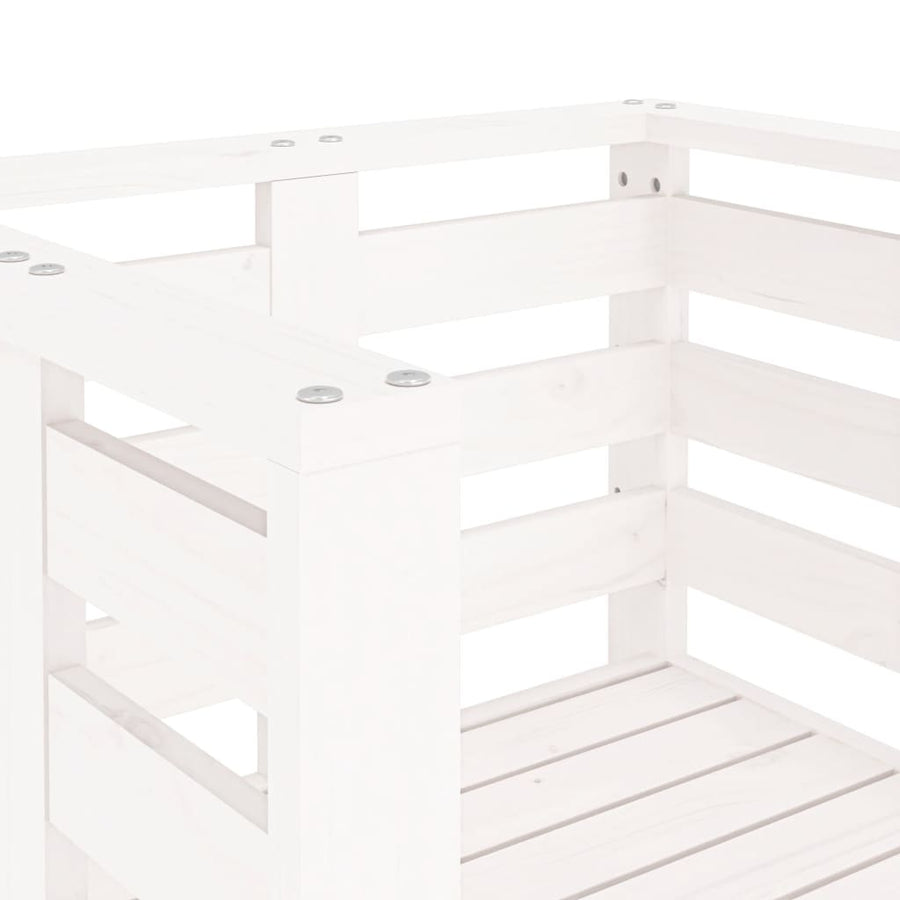 Tuinstoelen 61,5X53X71 Cm Massief Grenenhout Wit Wit grenenhout
