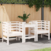 Tuinstoel massief grenenhout 61,5x53x71 cm wit