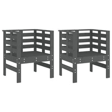 Tuinstoelen 61,5X53X71 Cm Massief Grenenhout Grijs Grijs grenenhout