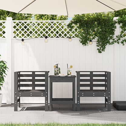 Tuinstoelen 61,5X53X71 Cm Massief Grenenhout Grijs Grijs grenenhout