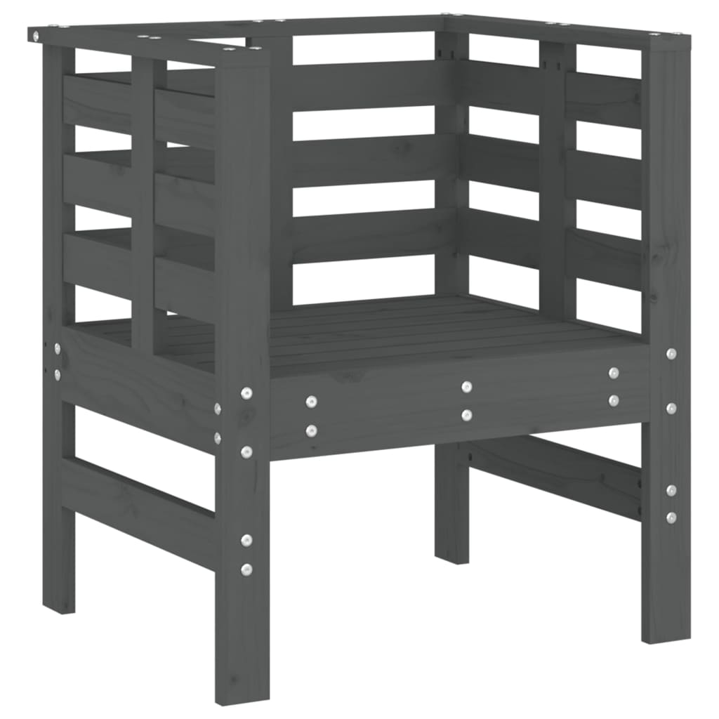 Tuinstoelen 61,5X53X71 Cm Massief Grenenhout Grijs Grijs grenenhout