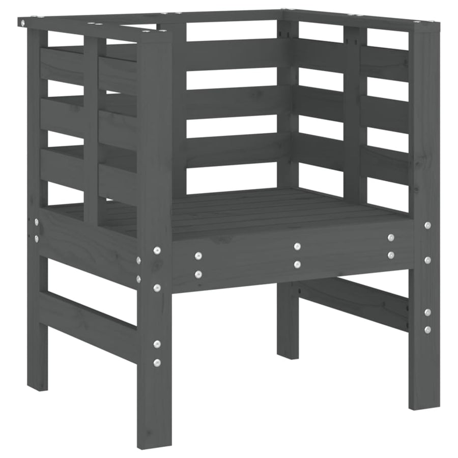 Tuinstoelen 61,5X53X71 Cm Massief Grenenhout Grijs Grijs grenenhout