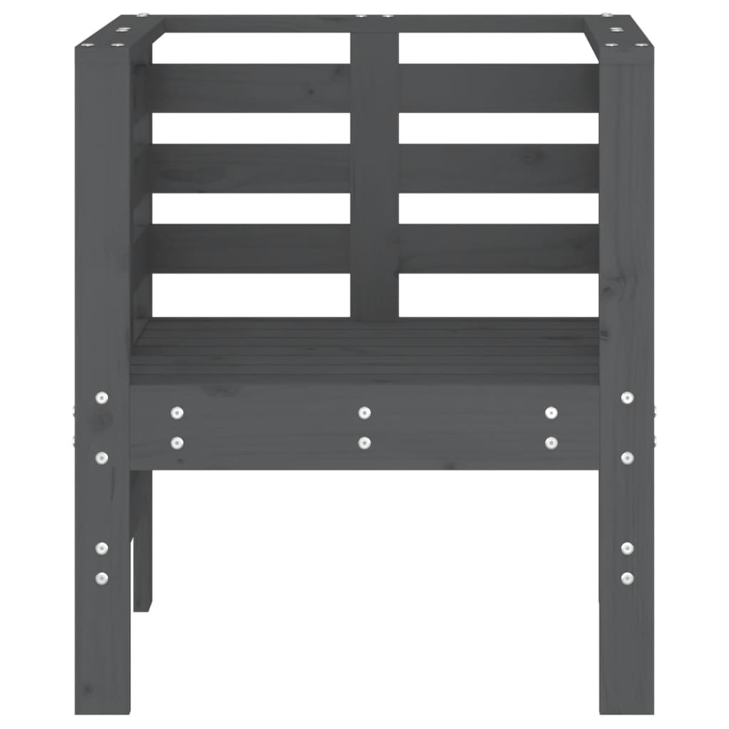 Tuinstoelen 61,5X53X71 Cm Massief Grenenhout Grijs Grijs grenenhout