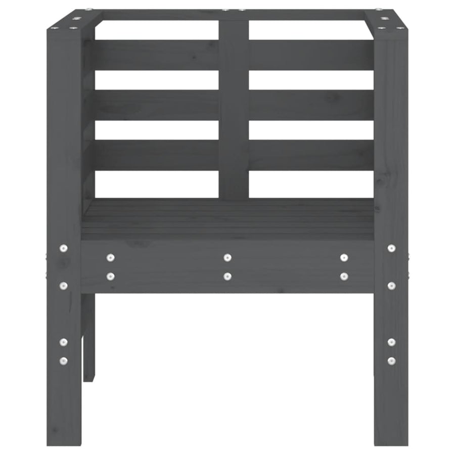 Tuinstoelen 61,5X53X71 Cm Massief Grenenhout Grijs Grijs grenenhout