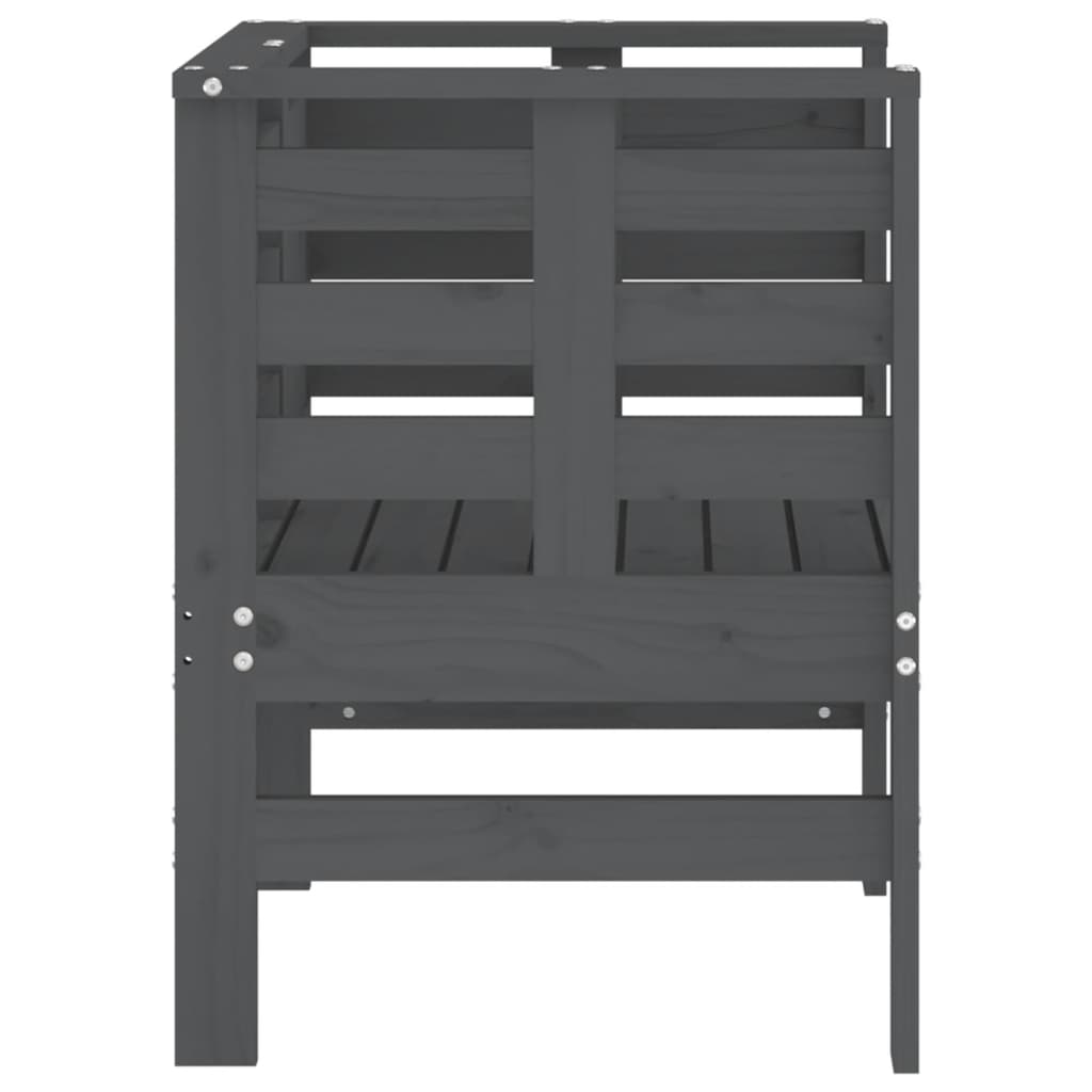 Tuinstoelen 61,5X53X71 Cm Massief Grenenhout Grijs Grijs grenenhout