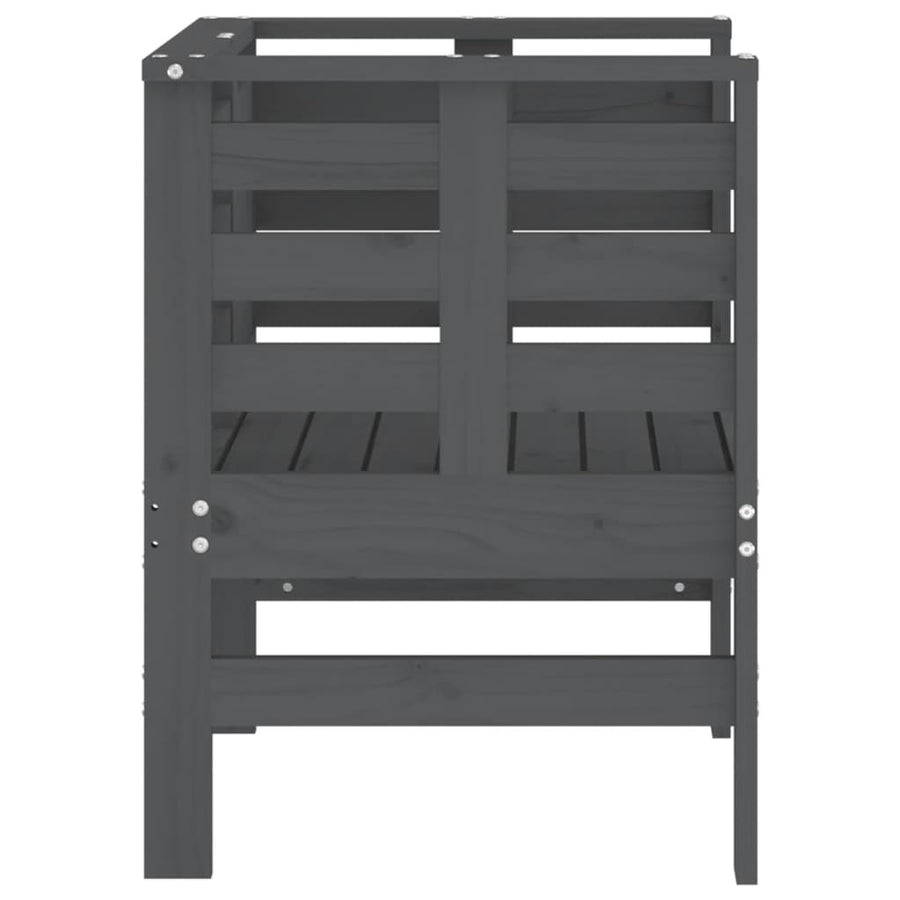 Tuinstoelen 61,5X53X71 Cm Massief Grenenhout Grijs Grijs grenenhout