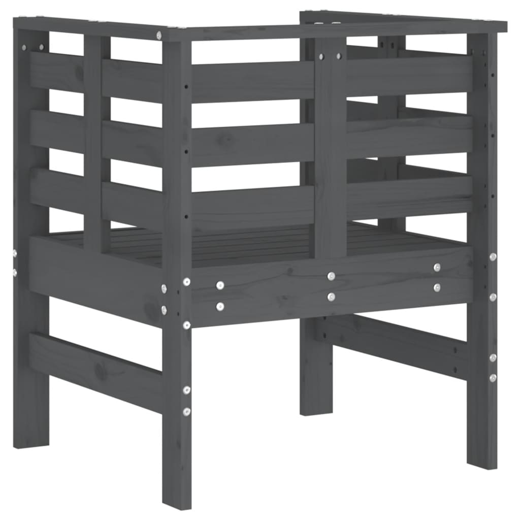 Tuinstoelen 61,5X53X71 Cm Massief Grenenhout Grijs Grijs grenenhout