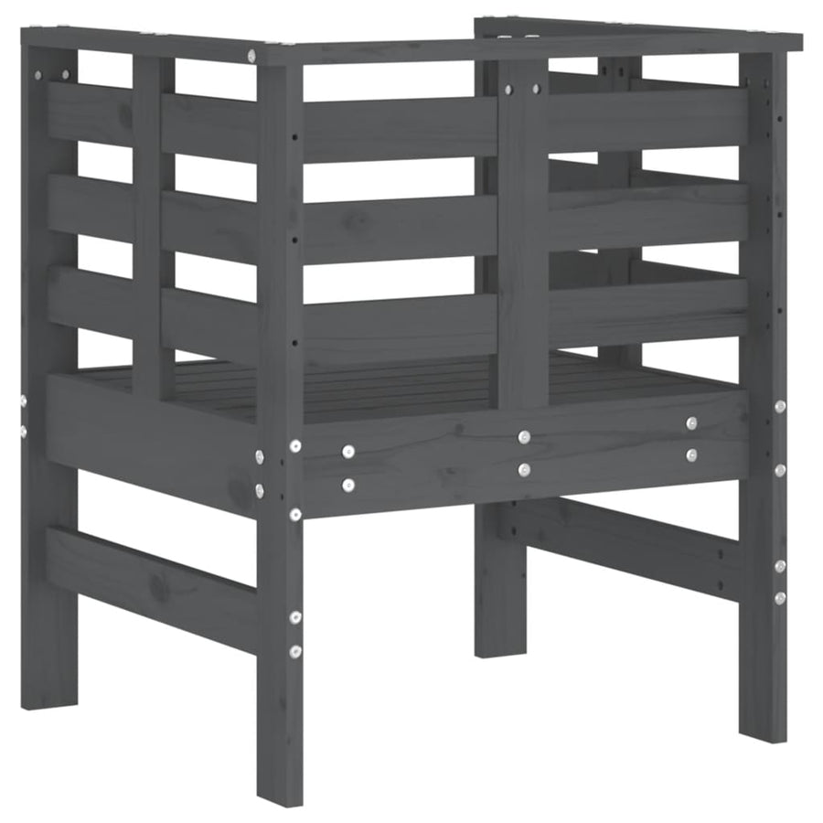 Tuinstoelen 61,5X53X71 Cm Massief Grenenhout Grijs Grijs grenenhout