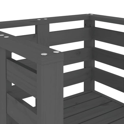 Tuinstoelen 61,5X53X71 Cm Massief Grenenhout Grijs Grijs grenenhout