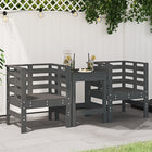Tuinstoelen 2 st massief grenenhout grijs 61,5x53x71 cm