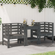 Tuinstoelen 2 st massief grenenhout grijs 61,5x53x71 cm