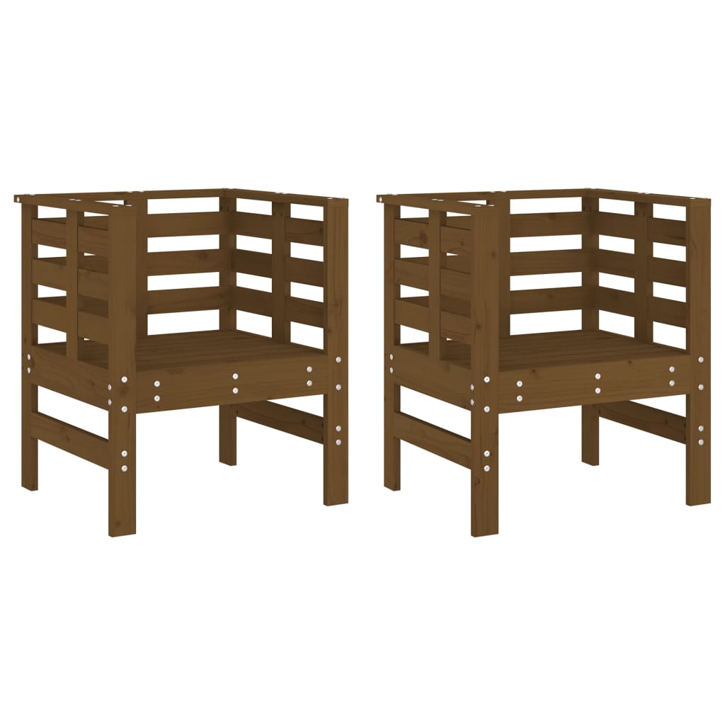 Tuinstoelen 61,5X53X71 Cm Massief Grenenhout Honingbruin Honingbruin grenenhout