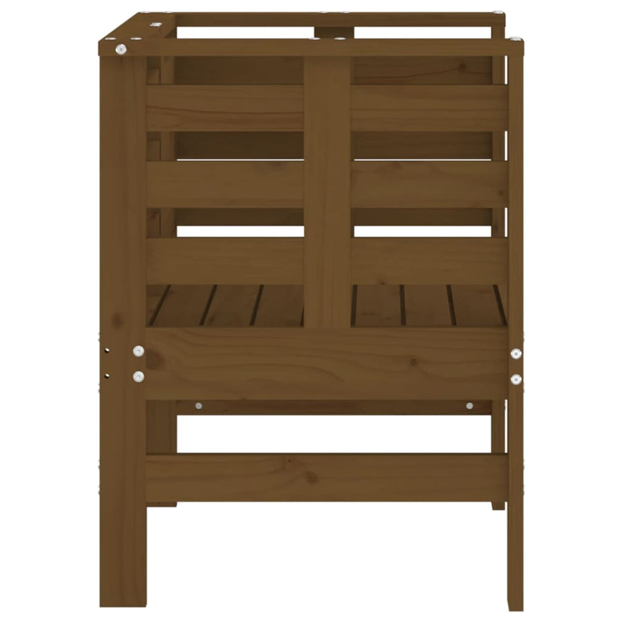 Tuinstoelen 61,5X53X71 Cm Massief Grenenhout Honingbruin Honingbruin grenenhout