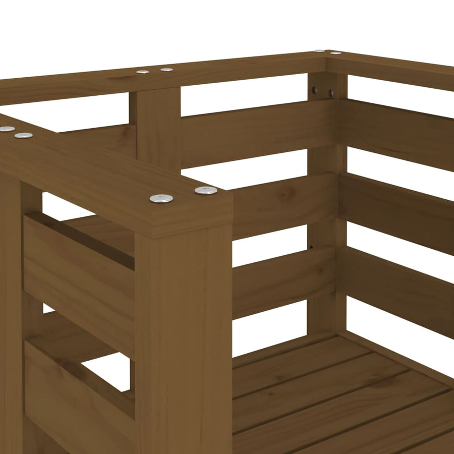 Tuinstoelen 61,5X53X71 Cm Massief Grenenhout Honingbruin Honingbruin grenenhout