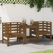 Tuinstoel massief grenenhout honingbruin 61,5x53x71 cm