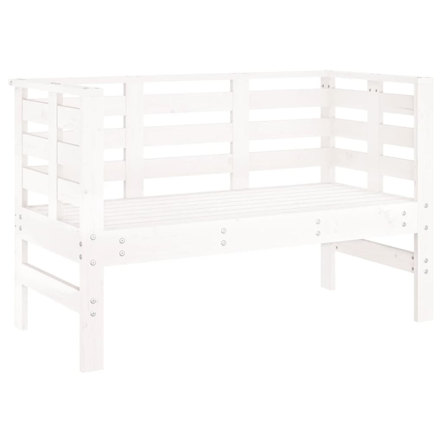 Tuinbankje ,5X53X7 Cm Massief Grenenhout Wit Wit grenenhout