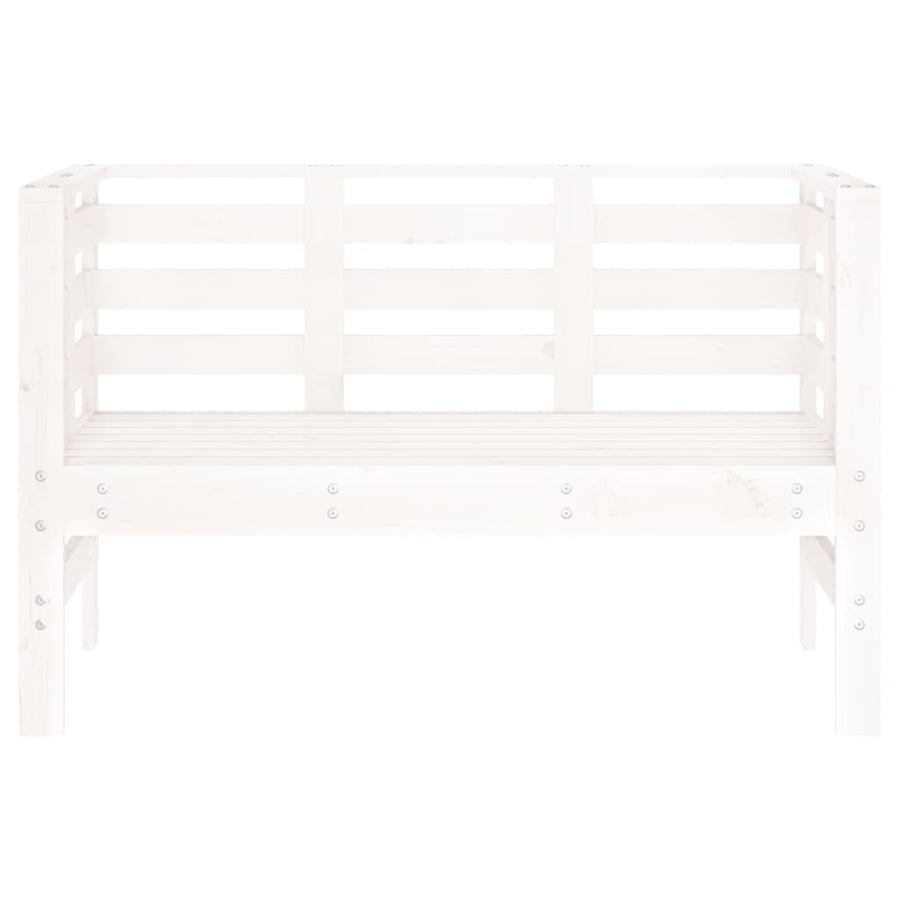Tuinbankje ,5X53X7 Cm Massief Grenenhout Wit Wit grenenhout