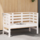 Garden bench 111.5x53x71 cm solid pine wood white