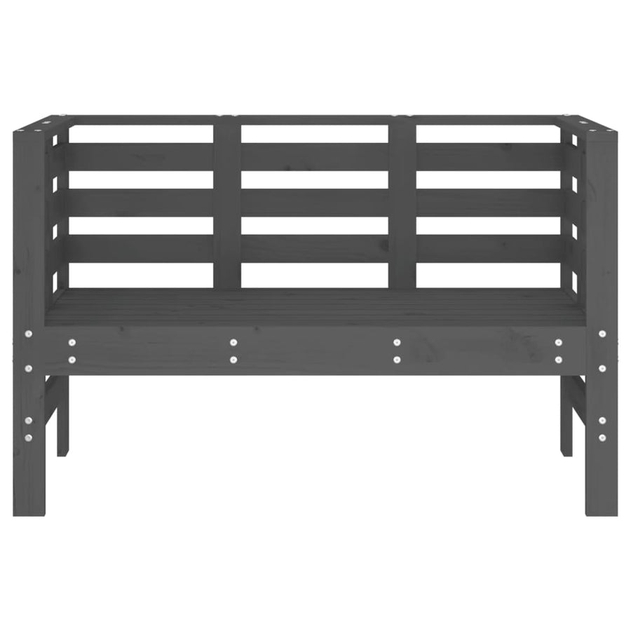 Tuinbankje ,5X53X7 Cm Massief Grenenhout Grijs Grijs grenenhout