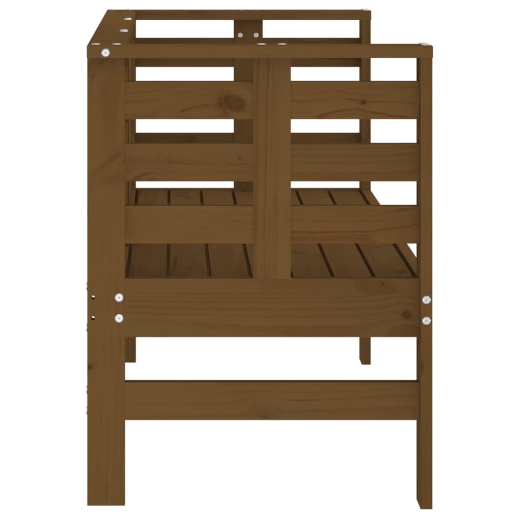 Tuinbankje ,5X53X7 Cm Massief Grenenhout Honingbruin Honingbruin grenenhout