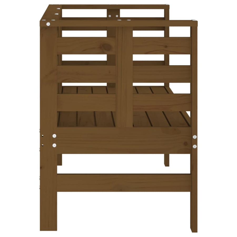 Tuinbankje ,5X53X7 Cm Massief Grenenhout Honingbruin Honingbruin grenenhout