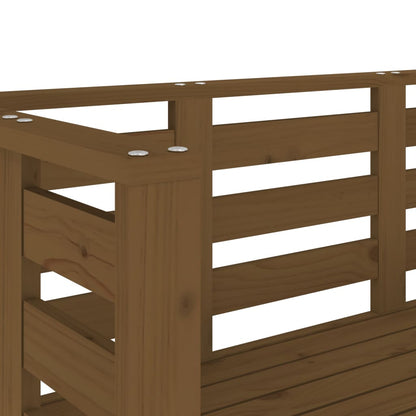 Tuinbankje ,5X53X7 Cm Massief Grenenhout Honingbruin Honingbruin grenenhout