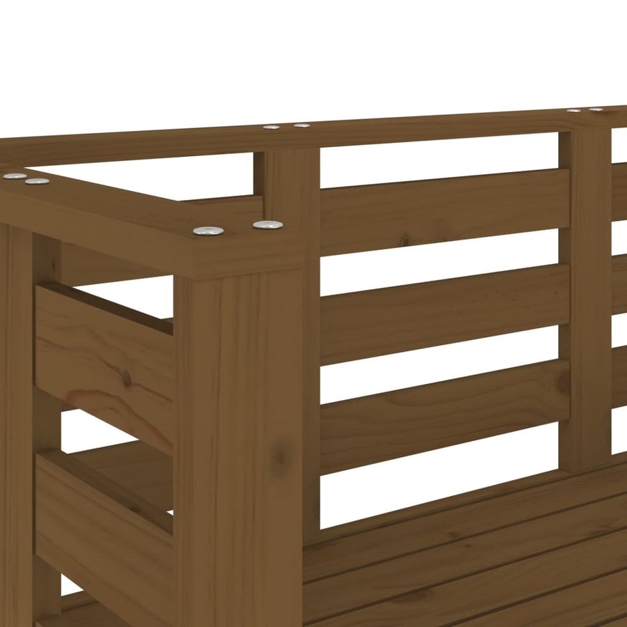 Tuinbankje ,5X53X7 Cm Massief Grenenhout Honingbruin Honingbruin grenenhout
