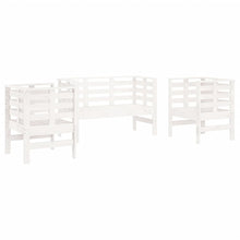 -Delige Loungeset Massief Grenenhout Wit Wit grenenhout