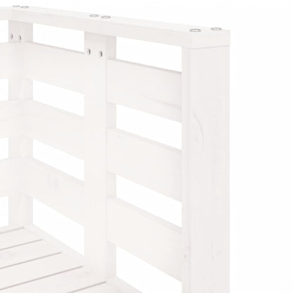 -Delige Loungeset Massief Grenenhout Wit Wit grenenhout