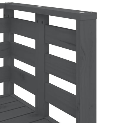 -Delige Loungeset Massief Grenenhout Grijs Grijs grenenhout