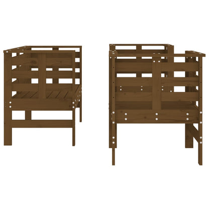 -Delige Loungeset Massief Grenenhout Honingbruin Honingbruin grenenhout