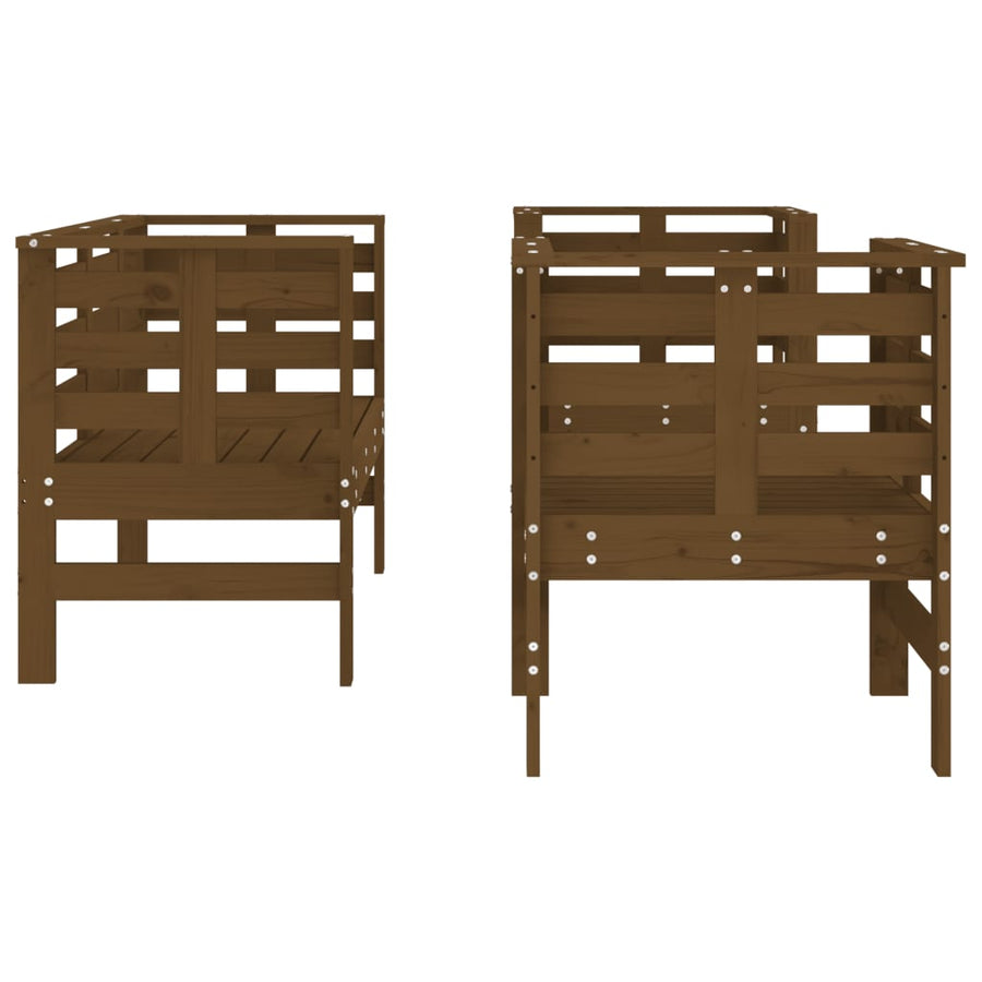 -Delige Loungeset Massief Grenenhout Honingbruin Honingbruin grenenhout
