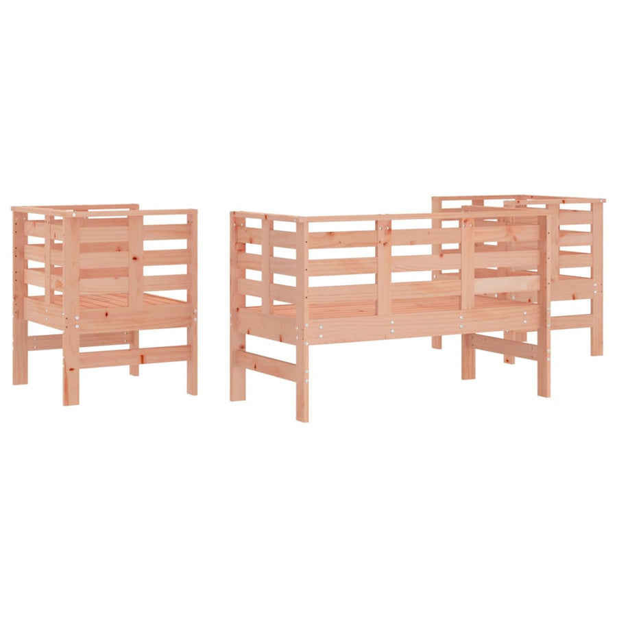 -Delige Loungeset Massief Douglashout Natuurlijk douglashout