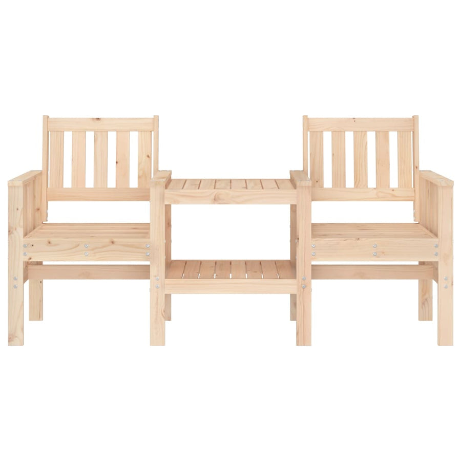 Tuinbank Met Tafel 2-Zits Massief Grenenhout Natuurlijk grenenhout