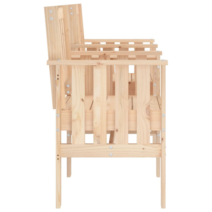 Tuinbank Met Tafel 2-Zits Massief Grenenhout Natuurlijk grenenhout