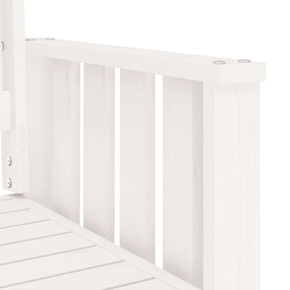 Tuinbank Met Tafel 2-Zits Massief Grenenhout Wit Wit grenenhout