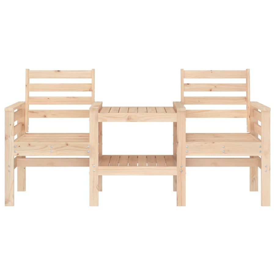 Tuinbank Met Tafel 2-Zits Massief Grenenhout Natuurlijk grenenhout