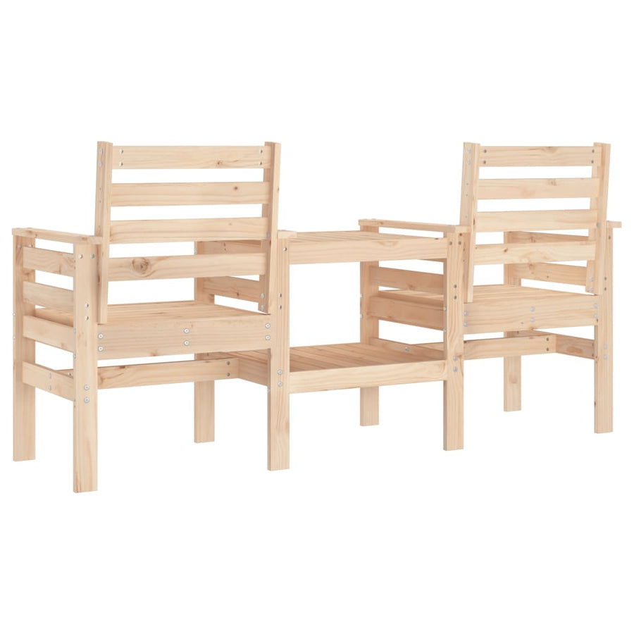 Tuinbank Met Tafel 2-Zits Massief Grenenhout Natuurlijk grenenhout