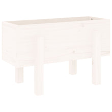 Plantenbak 62X30X38 Cm Massief Grenenhout Wit