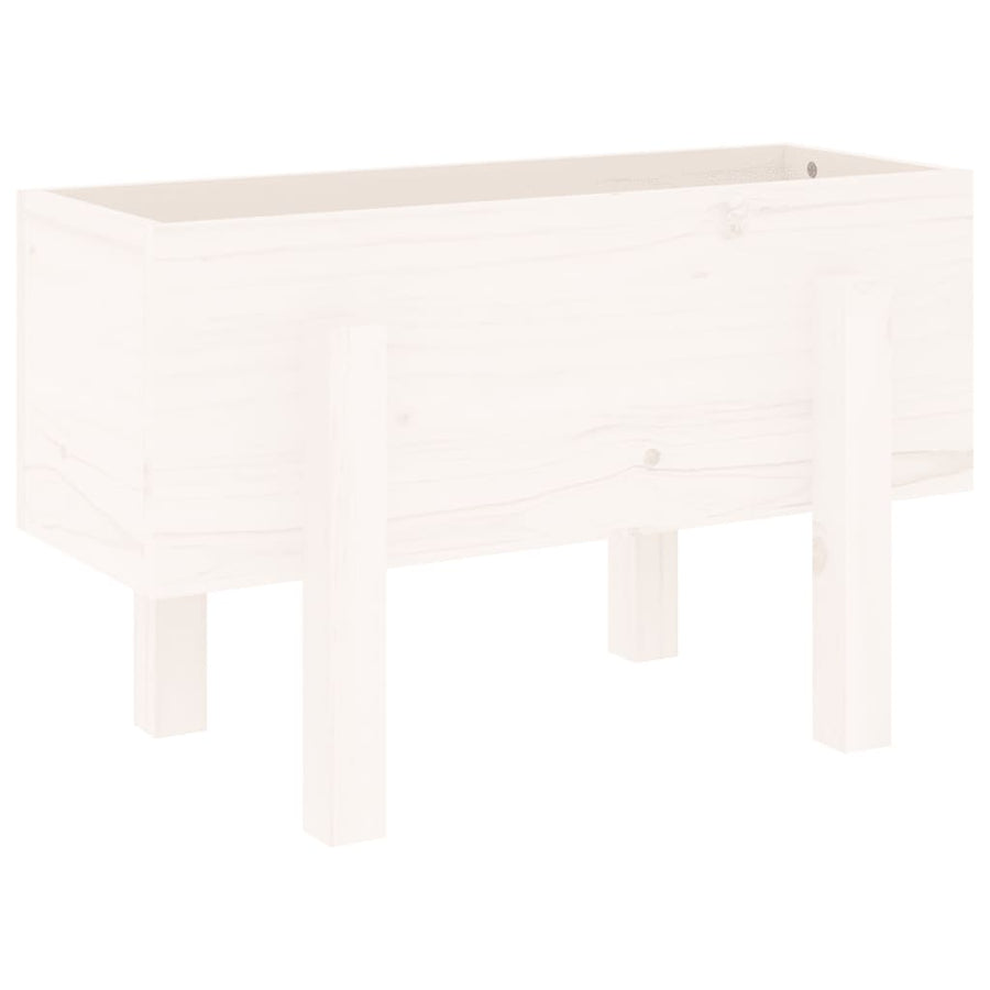 Plantenbak 62X30X38 Cm Massief Grenenhout Wit