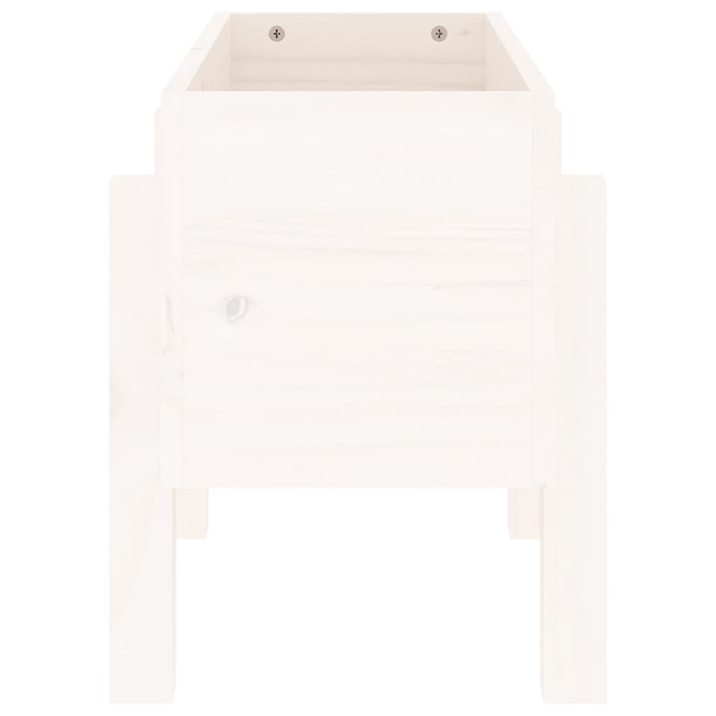 Plantenbak 62X30X38 Cm Massief Grenenhout Wit