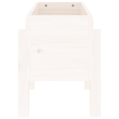 Plantenbak 62X30X38 Cm Massief Grenenhout Wit